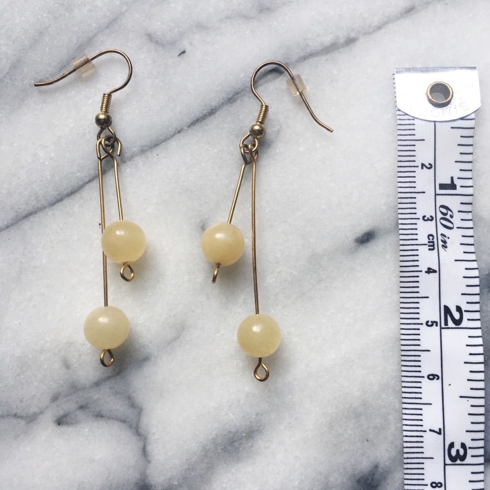 jasper bead earrings